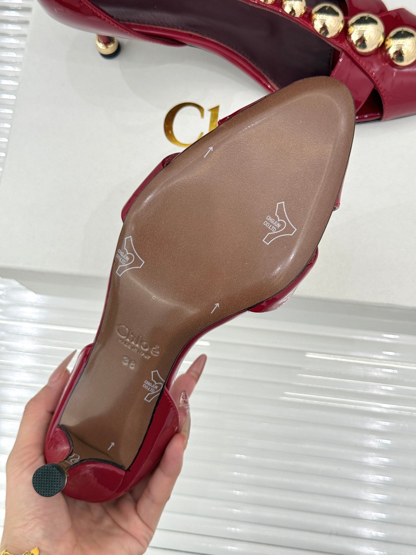 Grenat Cleia Heeled Sandal