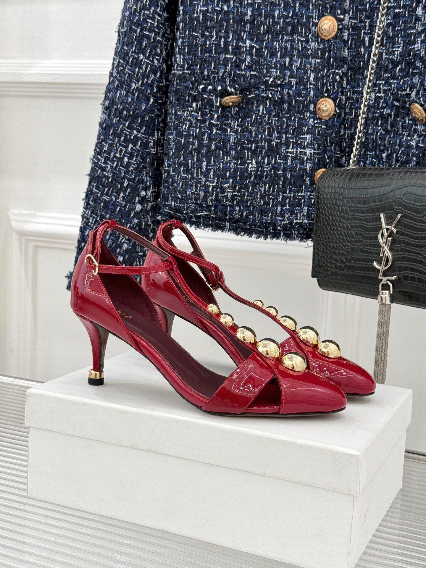 Grenat Cleia Heeled Sandal