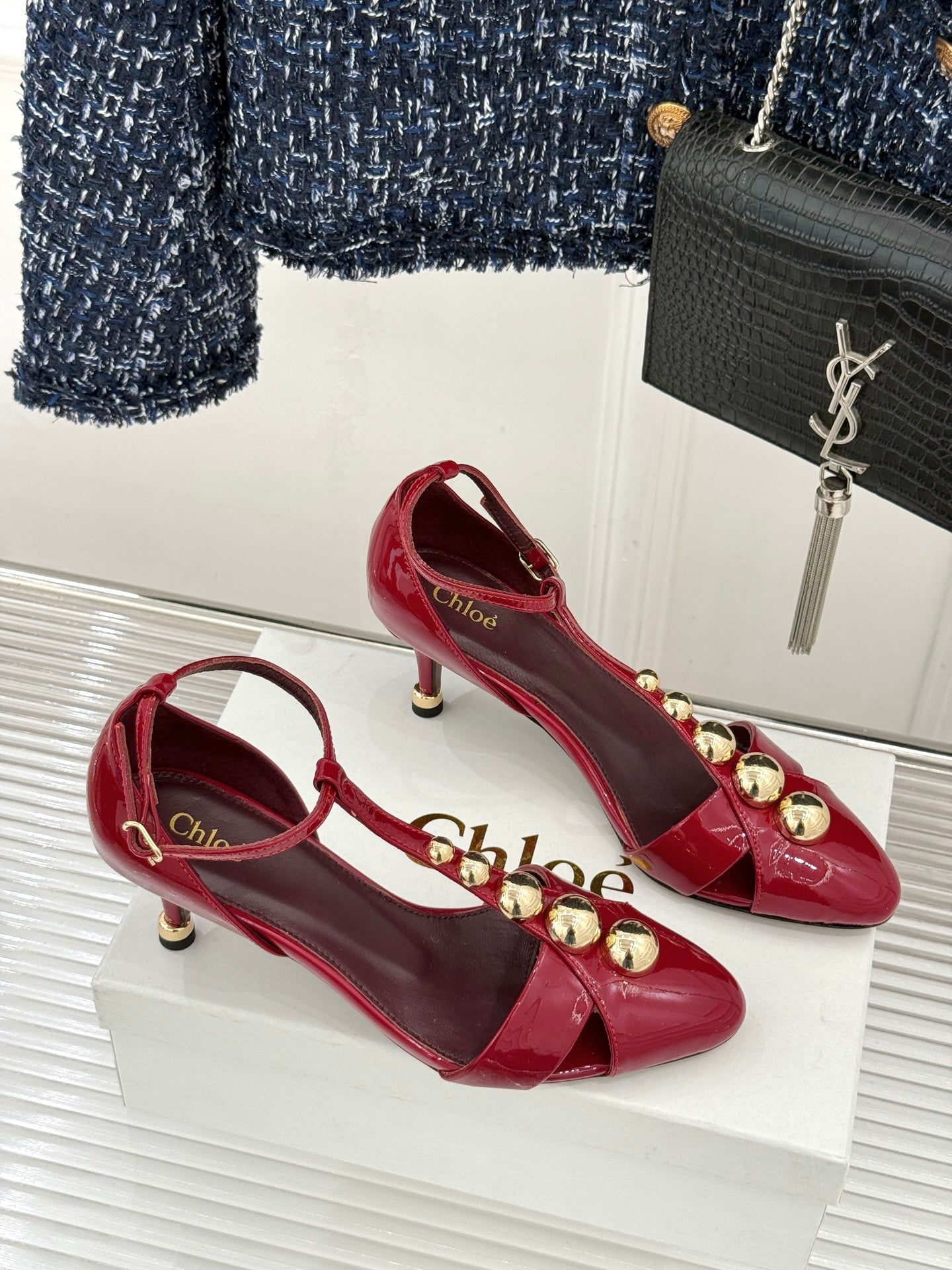 Grenat Cleia Heeled Sandal