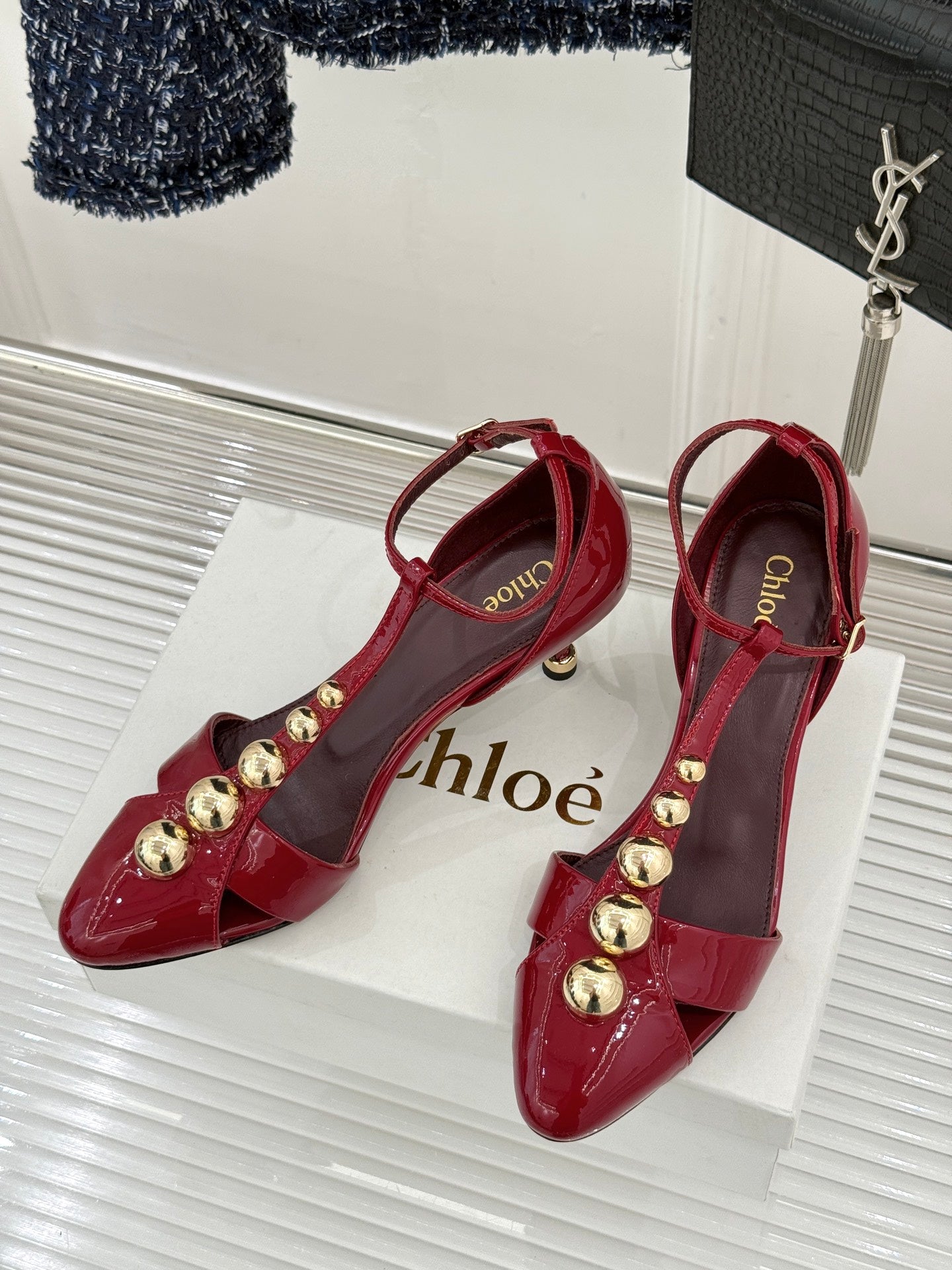 Grenat Cleia Heeled Sandal
