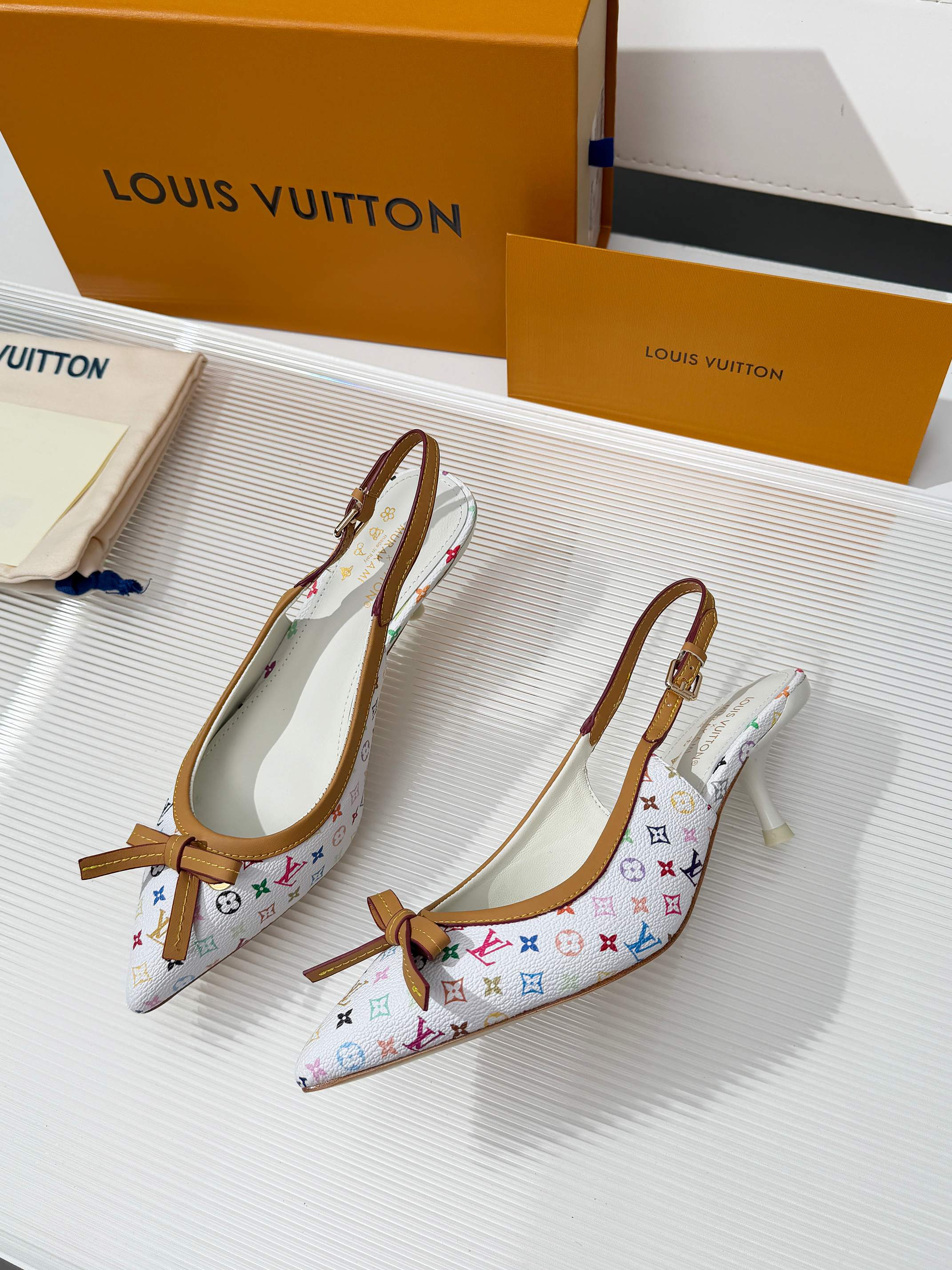 White Slingback Pump