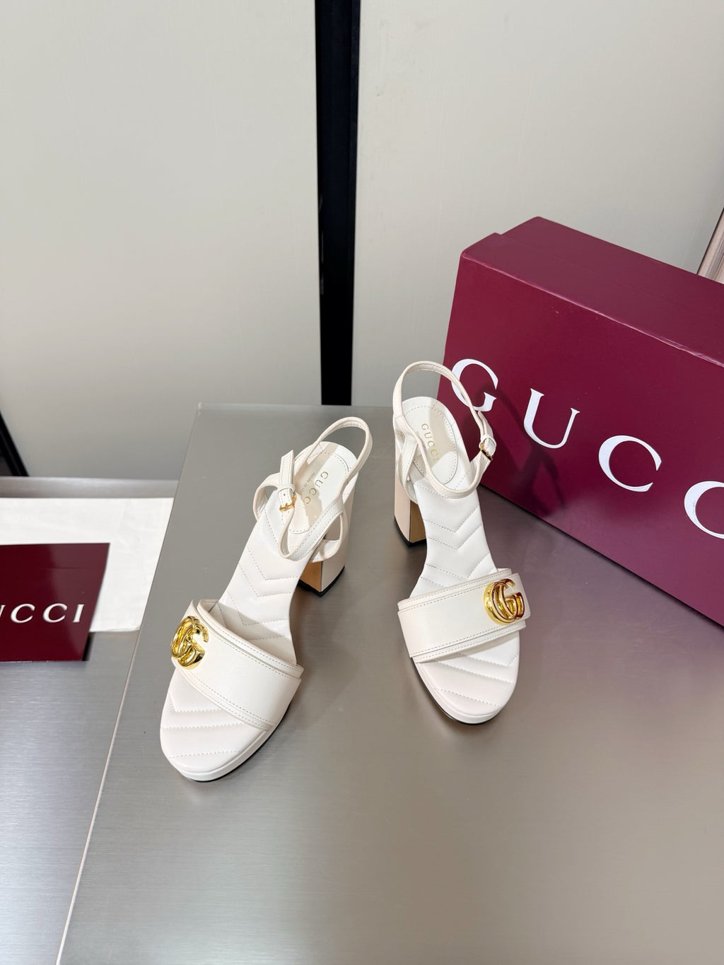 Ivory Platform Sandal