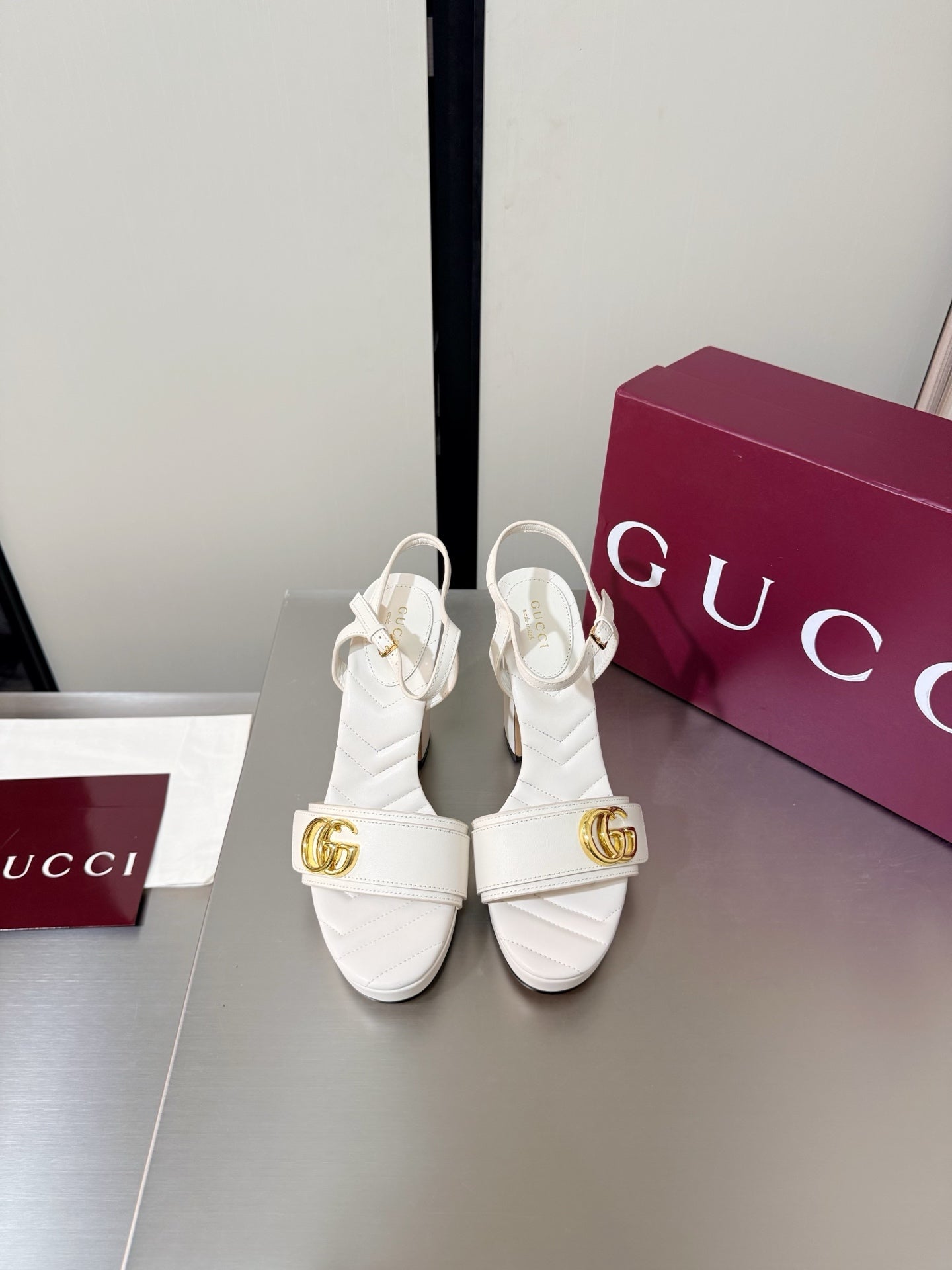 Ivory Platform Sandal
