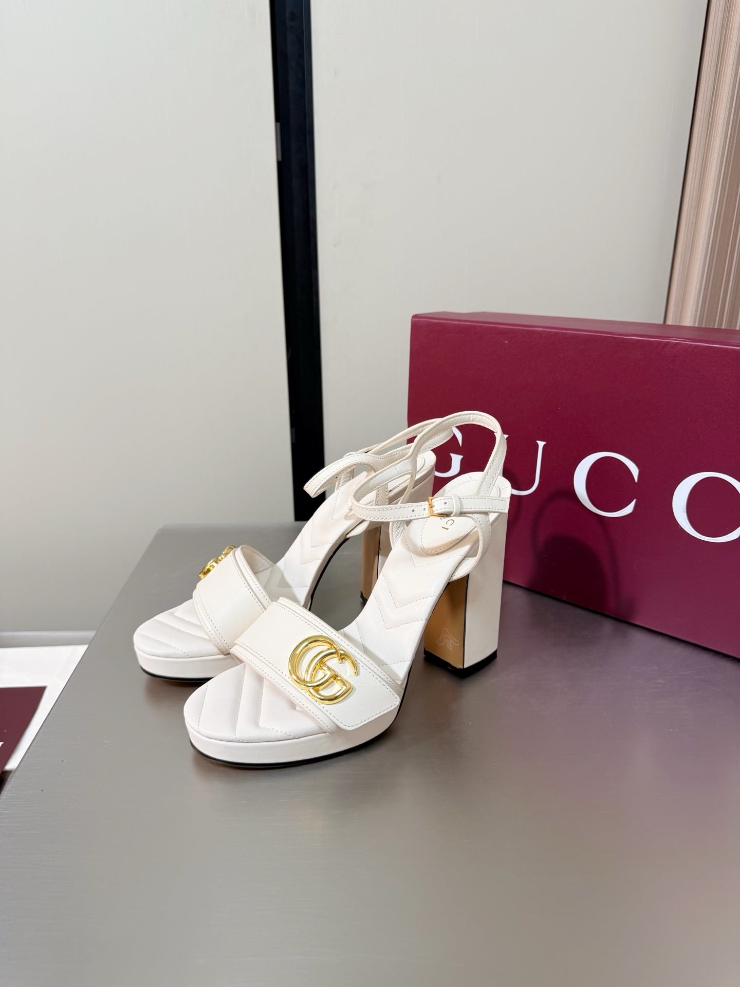 Ivory Platform Sandal