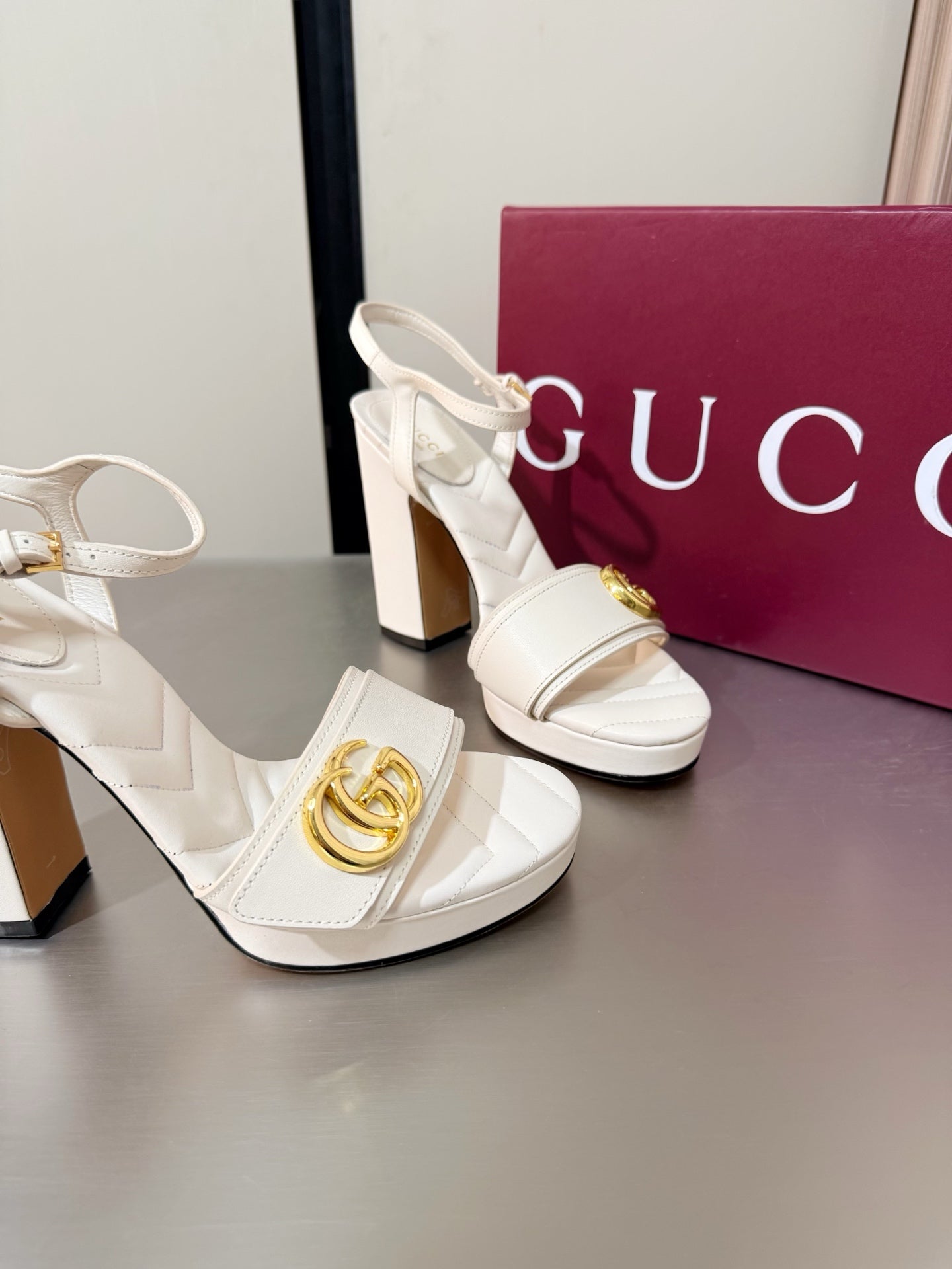 Ivory Platform Sandal