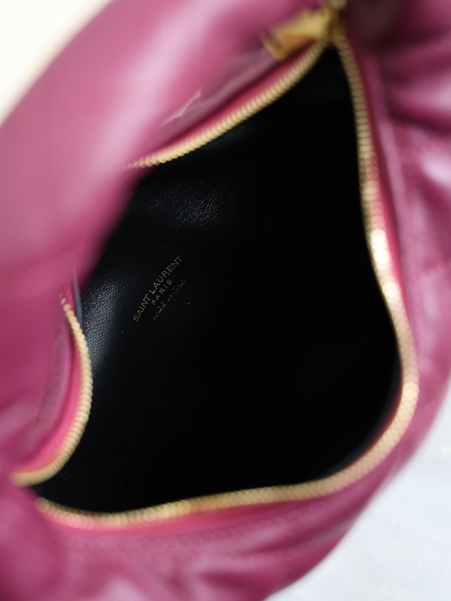 Deep Fuchsia Icarino In Quilted Leather