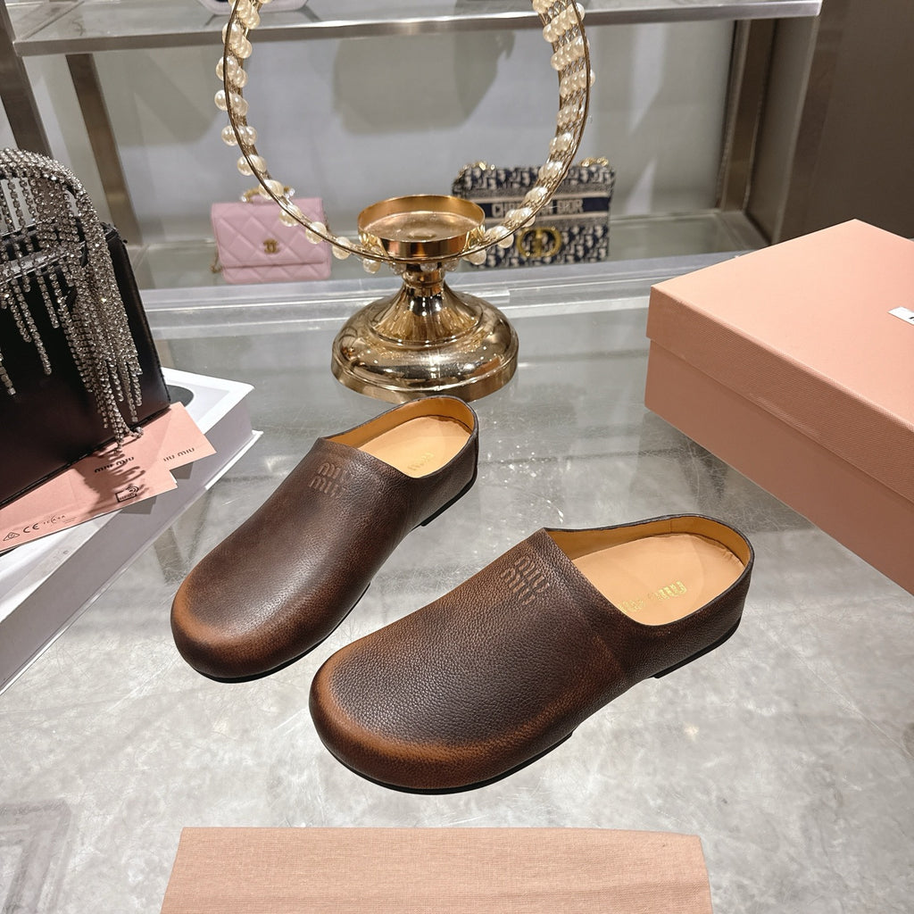 Palisander Leather Mules