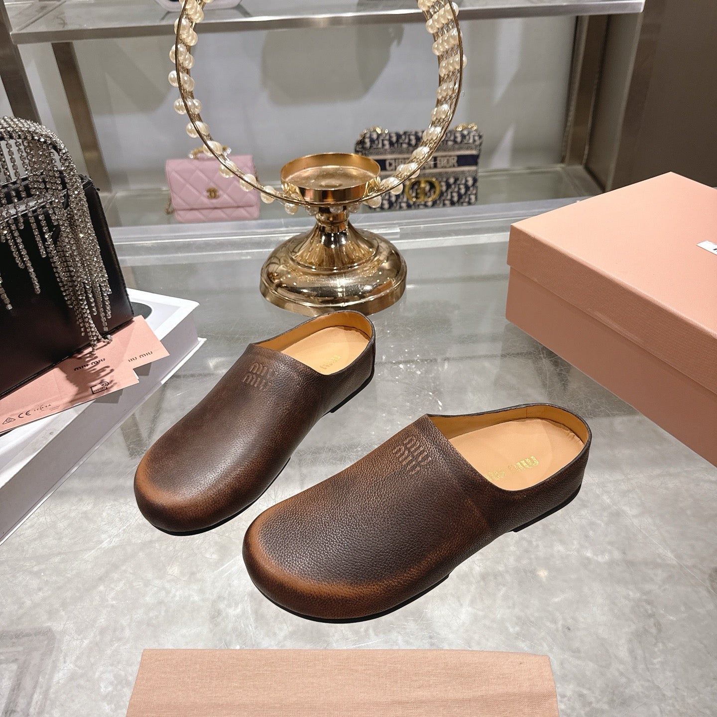 Palisander Leather Mules