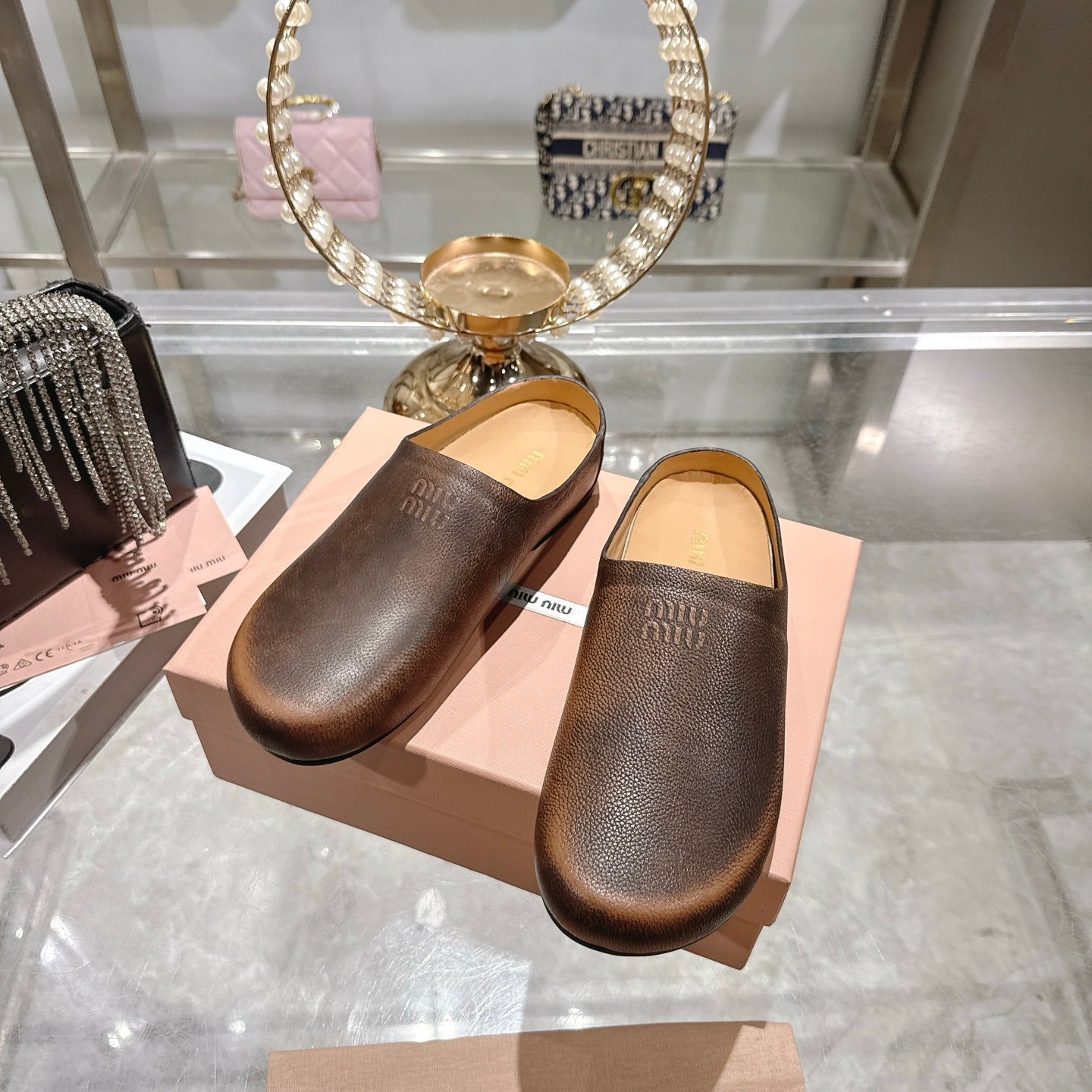 Palisander Leather Mules