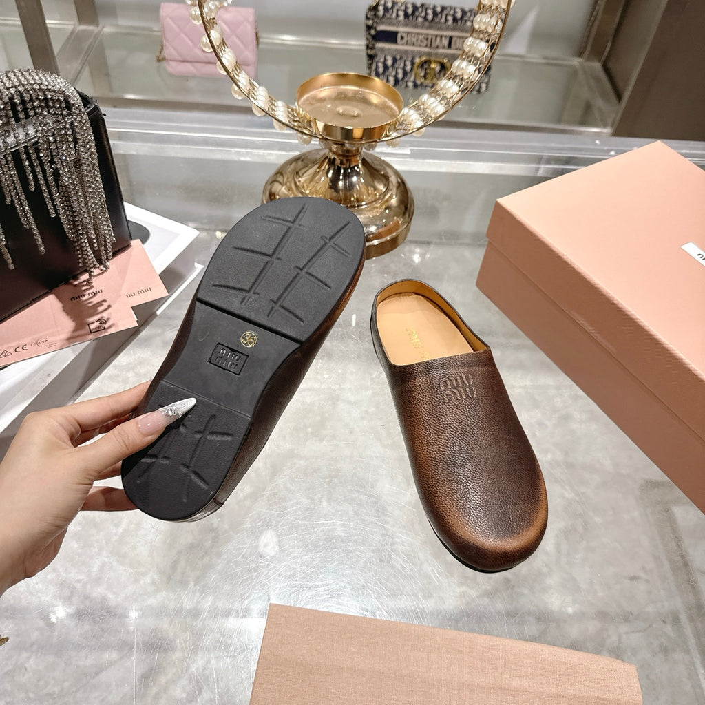 Palisander Leather Mules