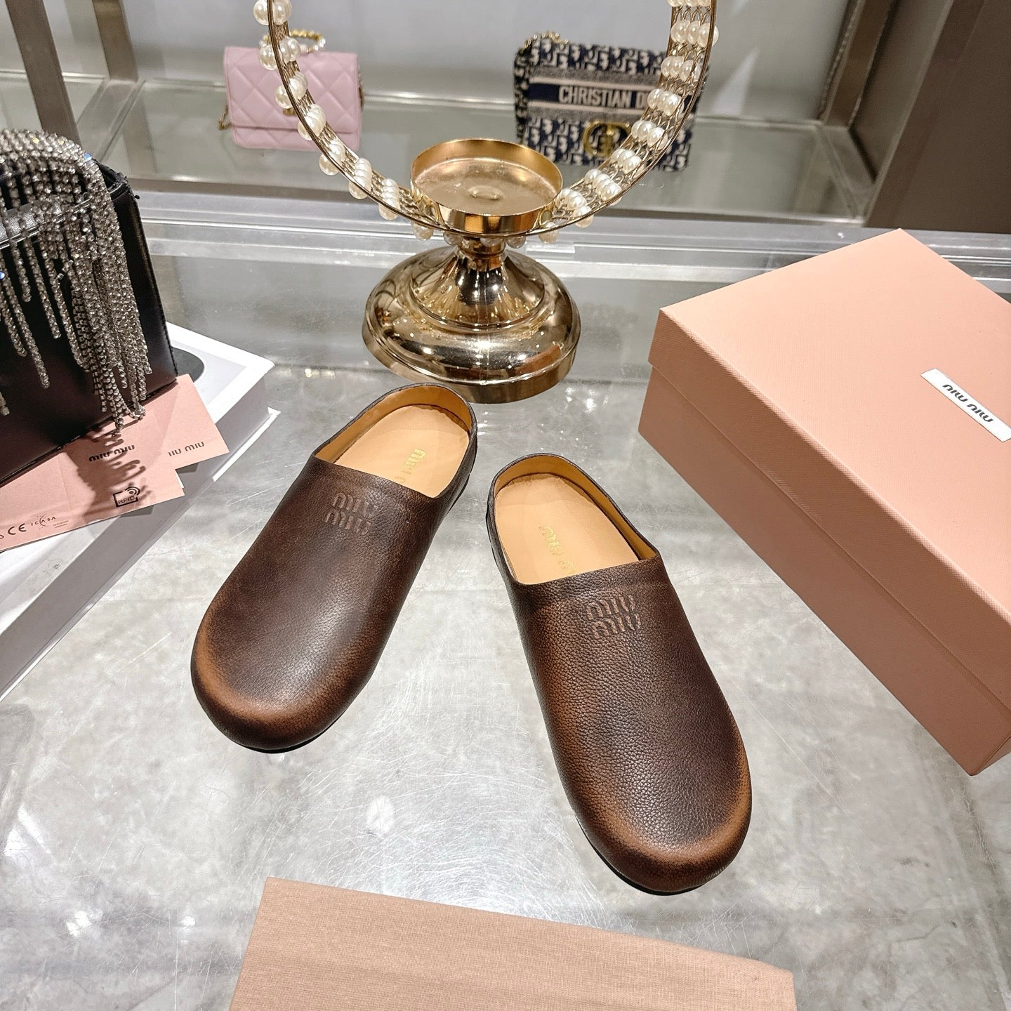 Palisander Leather Mules