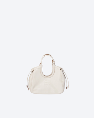 Chalk White Ivy Leather Tote Bag