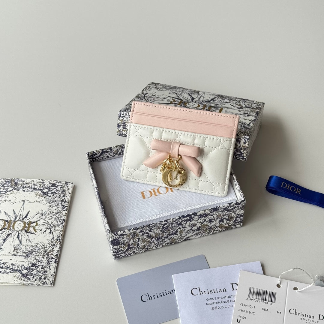 Latte & Ballet Pink Freesia Card Holder - 2