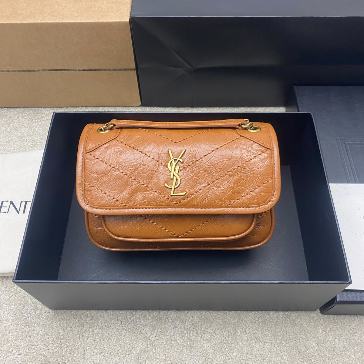 Light Caramel Niki Mini In Vintage Leather