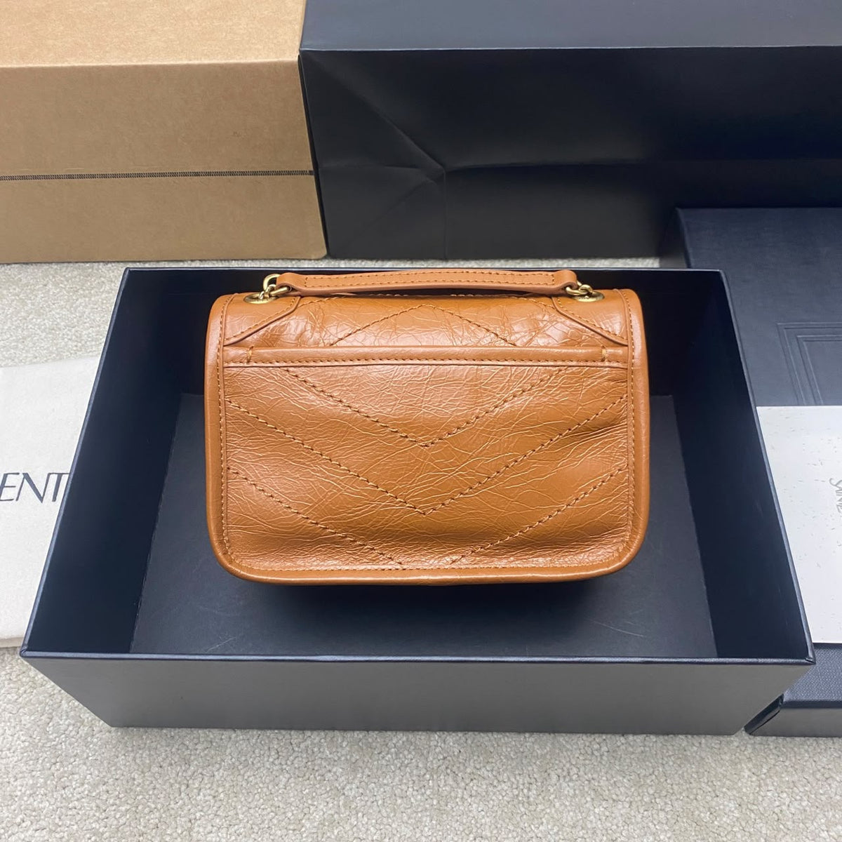 Light Caramel Niki Mini In Vintage Leather