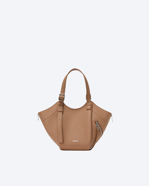Mocha Hammock Flip Bag In Leather