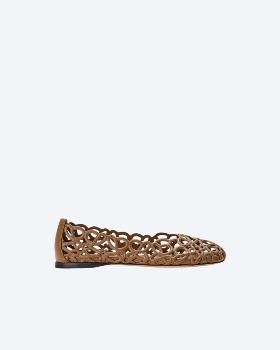 Oak Petal Anagram Ballerina In Lambskin