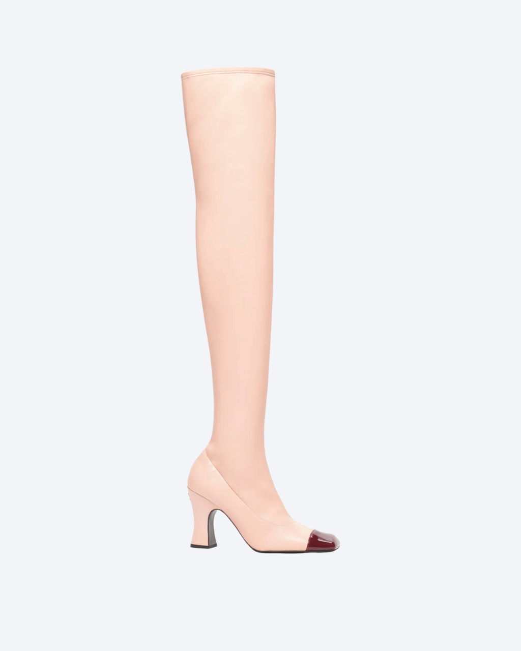 Pink & Burgundy Thigh High Boots
