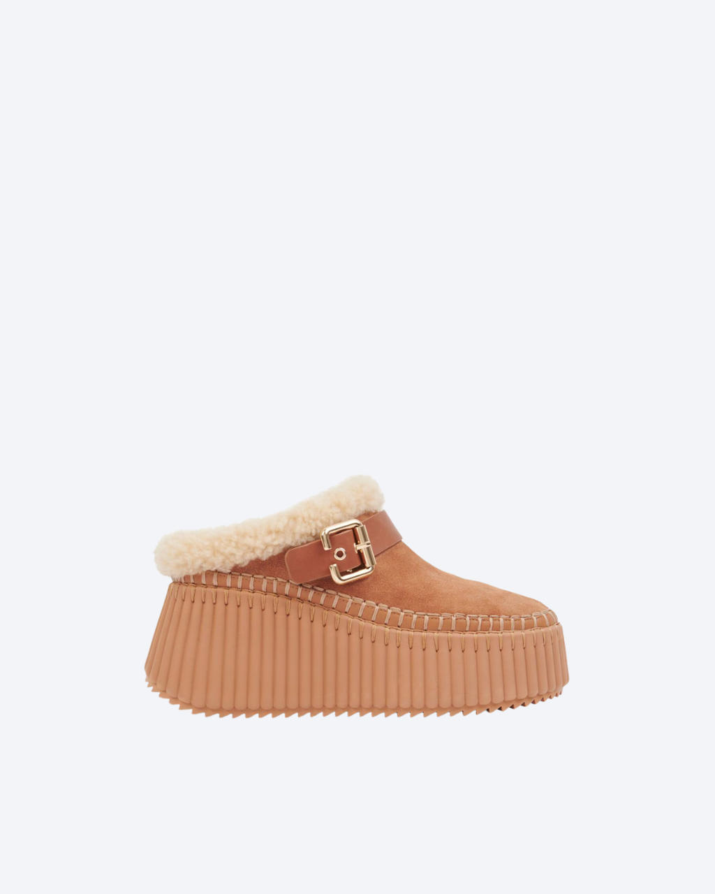 Pottery Brown Nama Wedge Mule