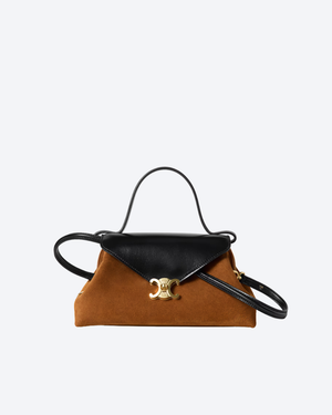 Camel & Black Small Flair In Suede And Leather
