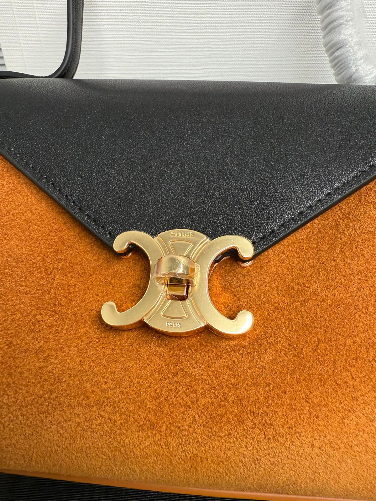 Camel & Black Small Flair In Suede And Leather - 7