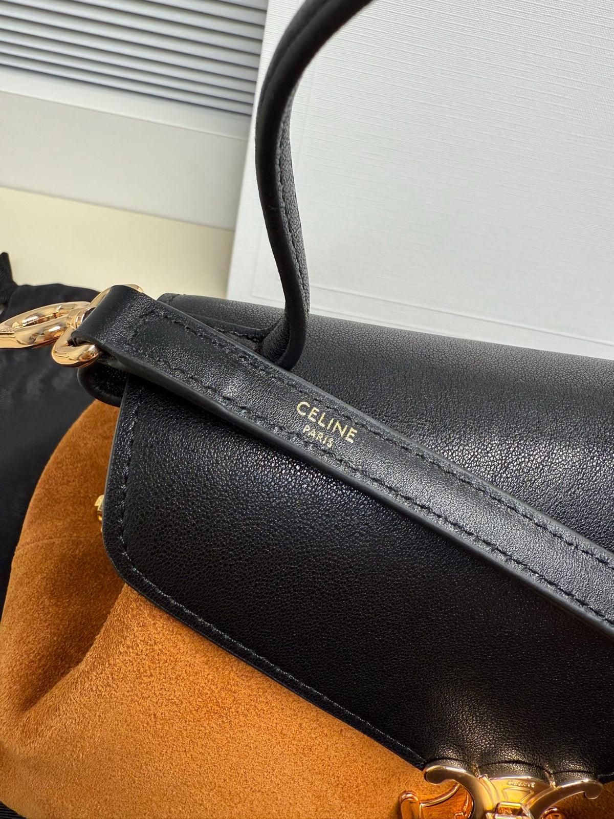 Camel & Black Small Flair In Suede And Leather - 9