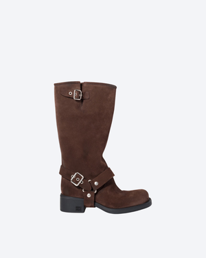 Dark Brown Suede Boots