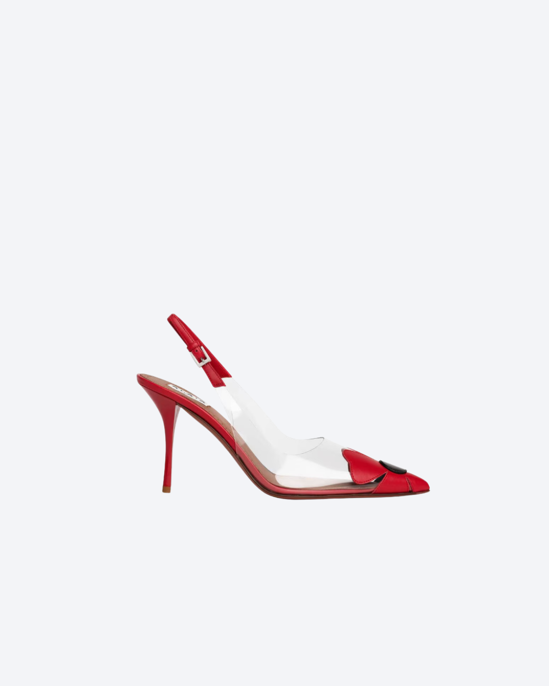 Red Bloom Slingbacks In Leather - 1