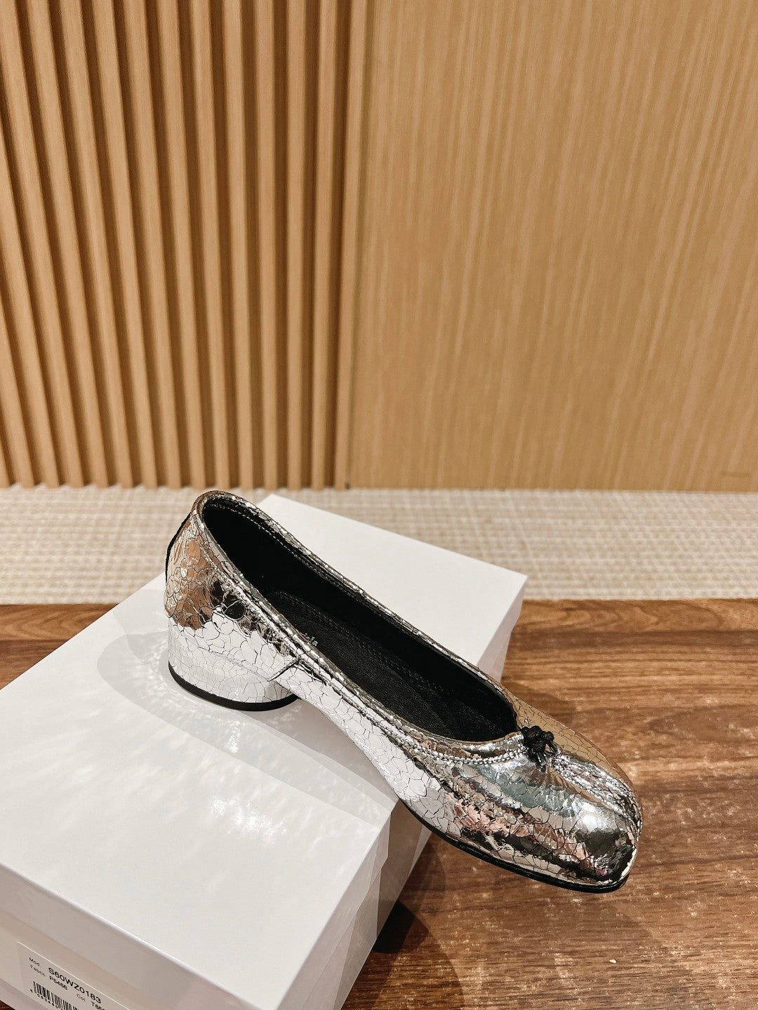 Silver Tabi Broken Mirror New Ballerinas