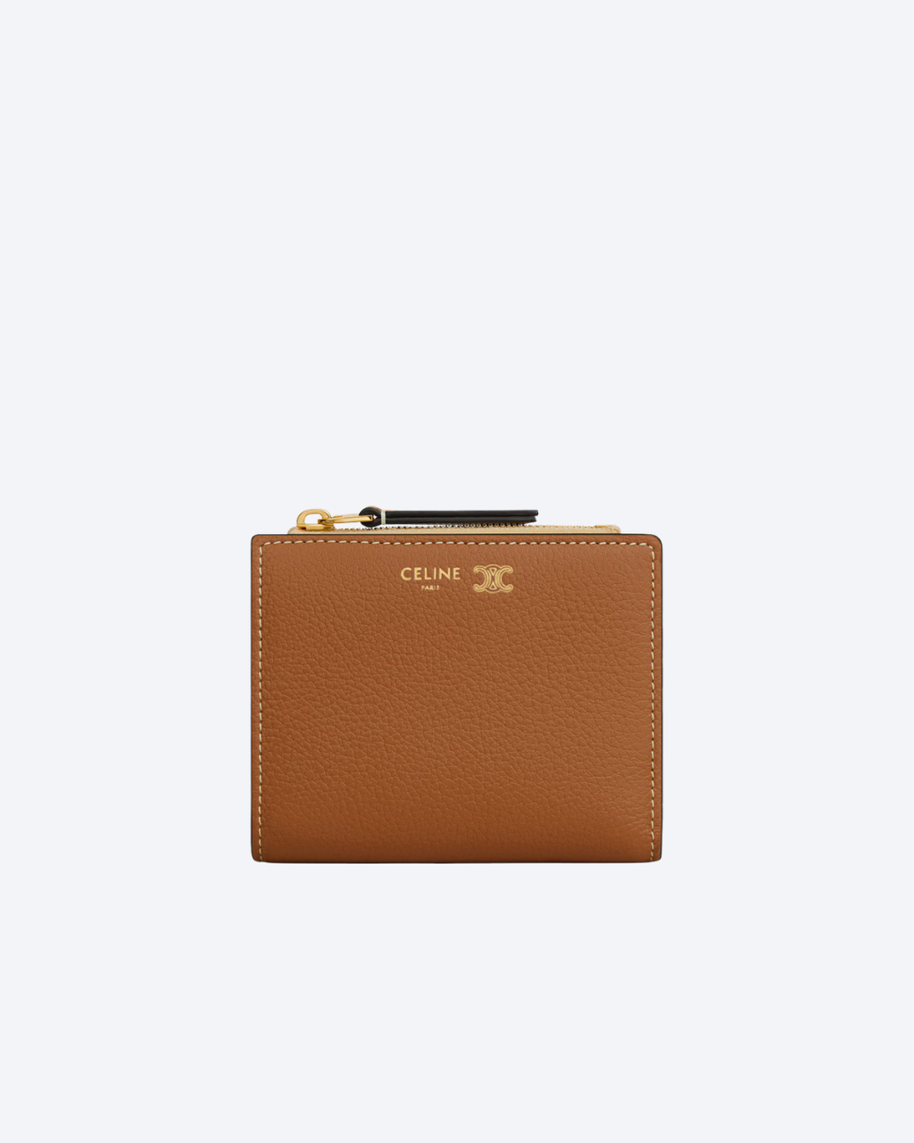Soft Tan / Soft Cream Compact Wallet Triomphe Stamp