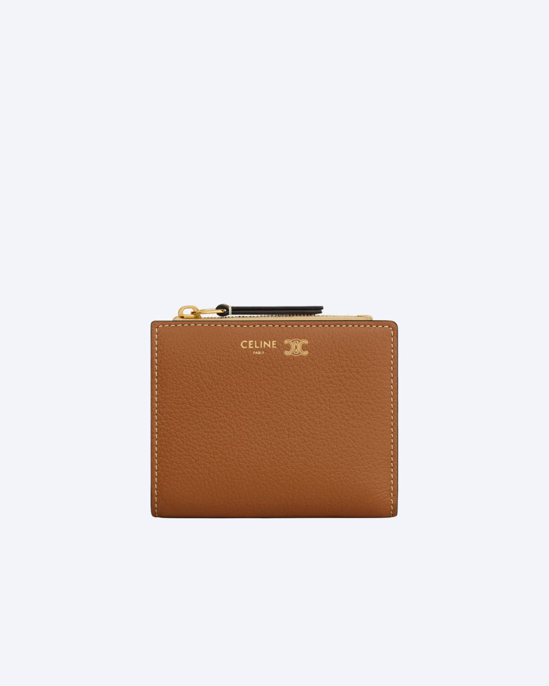 Soft Tan / Soft Cream Compact Wallet Triomphe Stamp