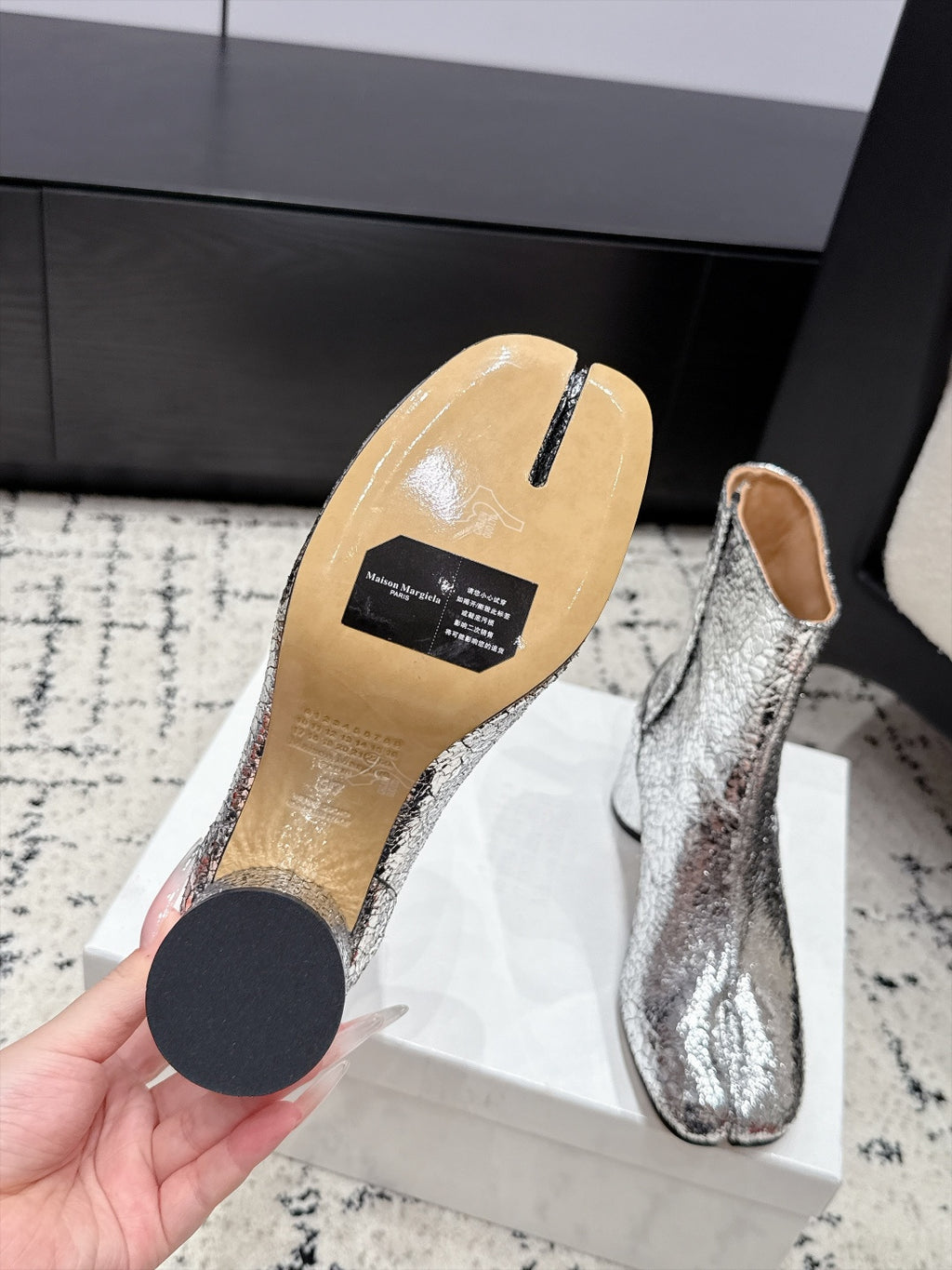 Tabi Ankle Boots Broken Mirror