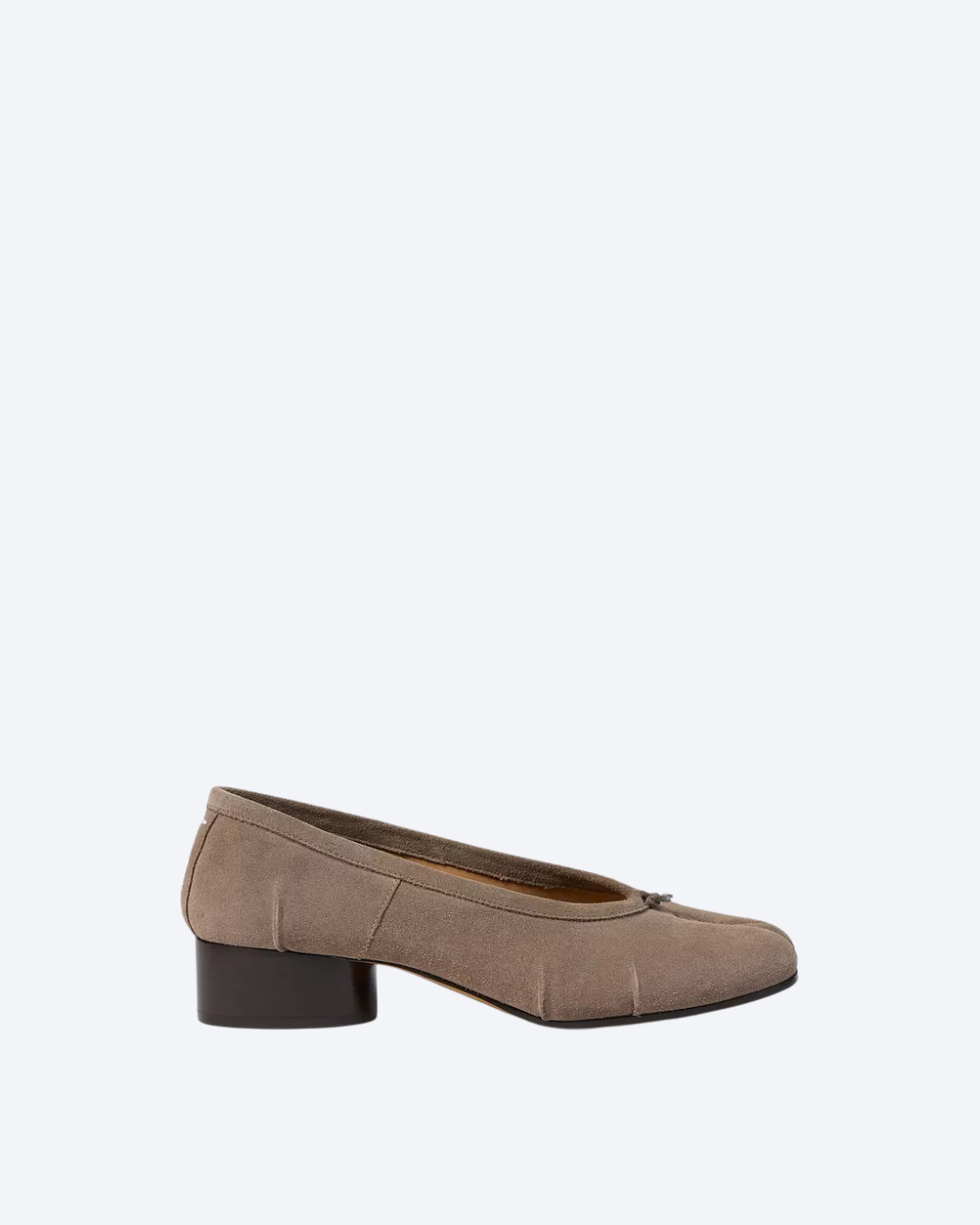 Taupe Tabi Ballerina Suede