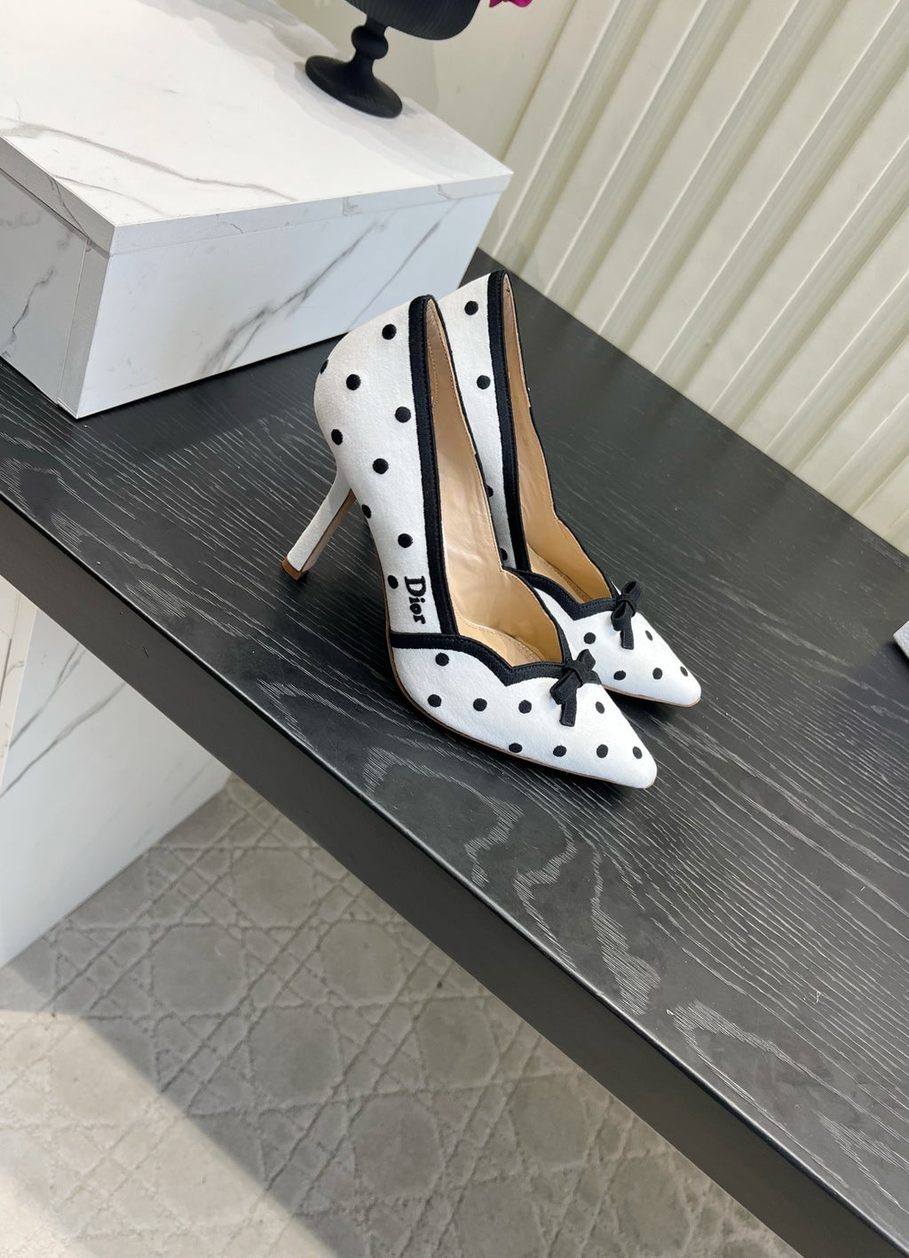 White Dior Romance Pump