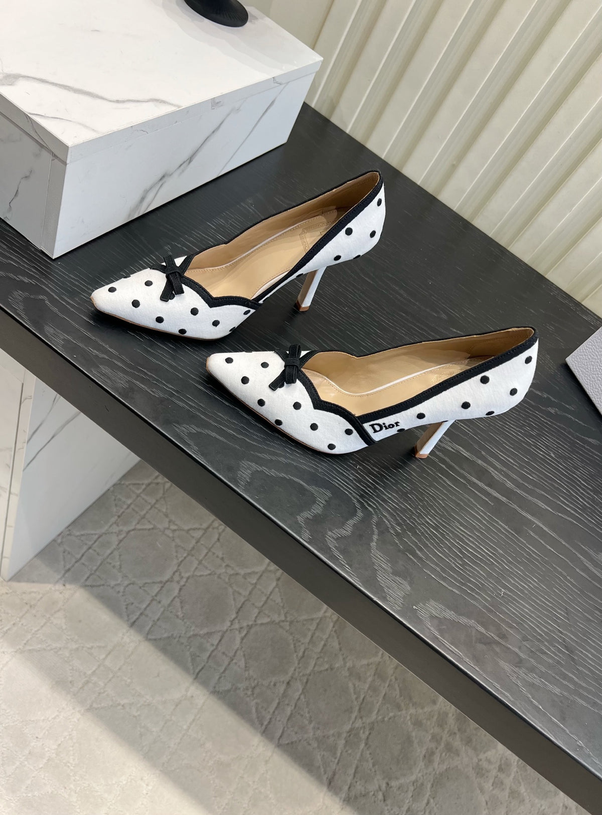 White Dior Romance Pump