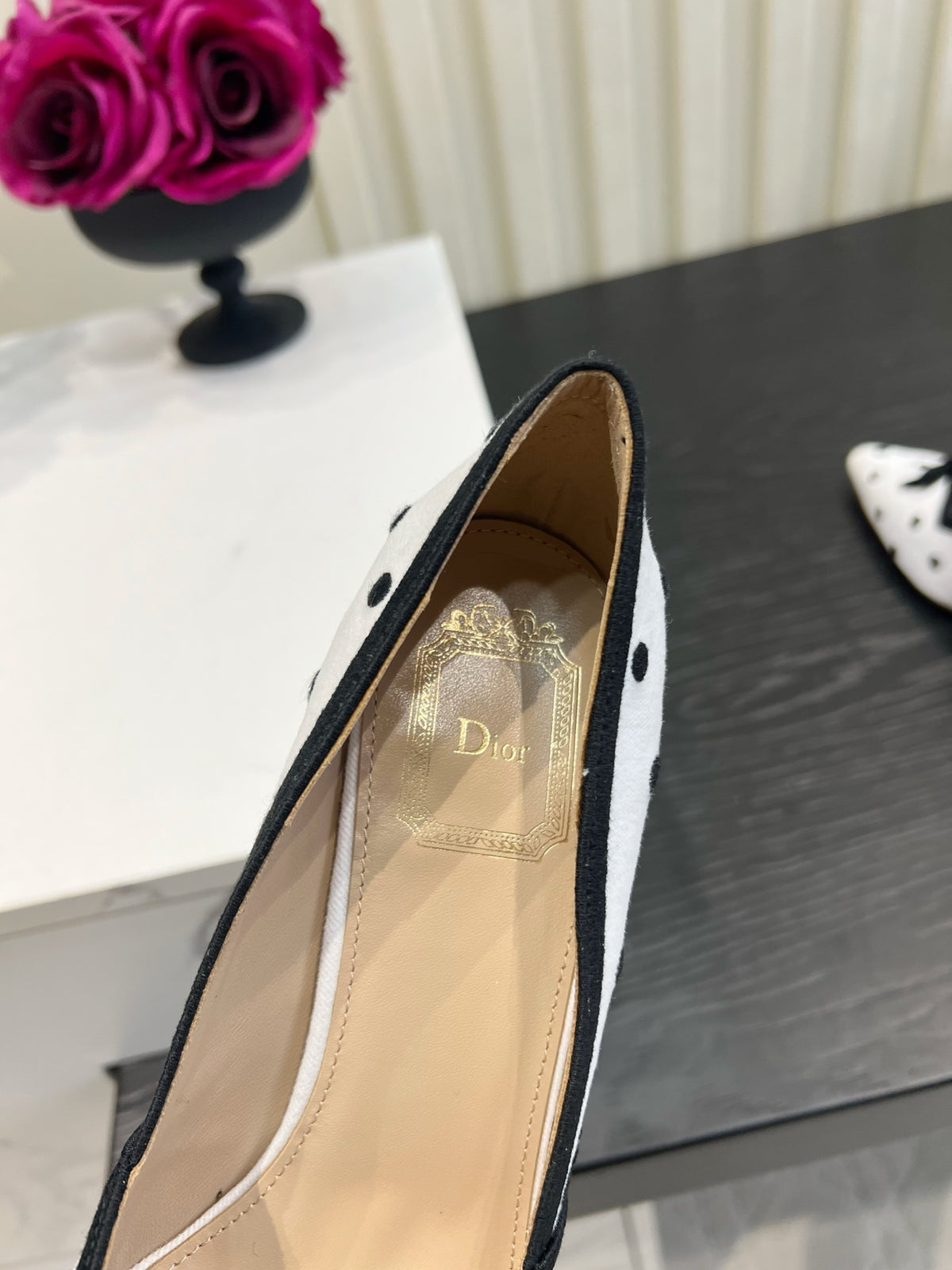White Dior Romance Pump