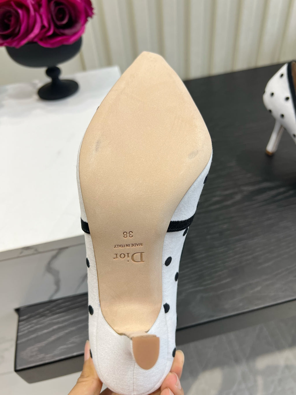 White Dior Romance Pump