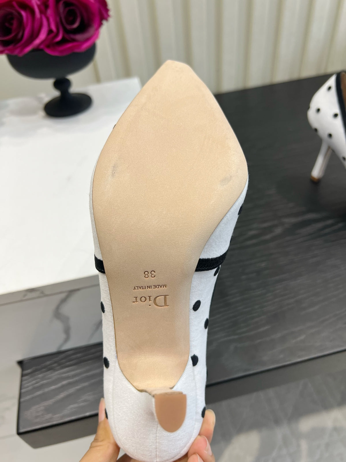White Dior Romance Pump