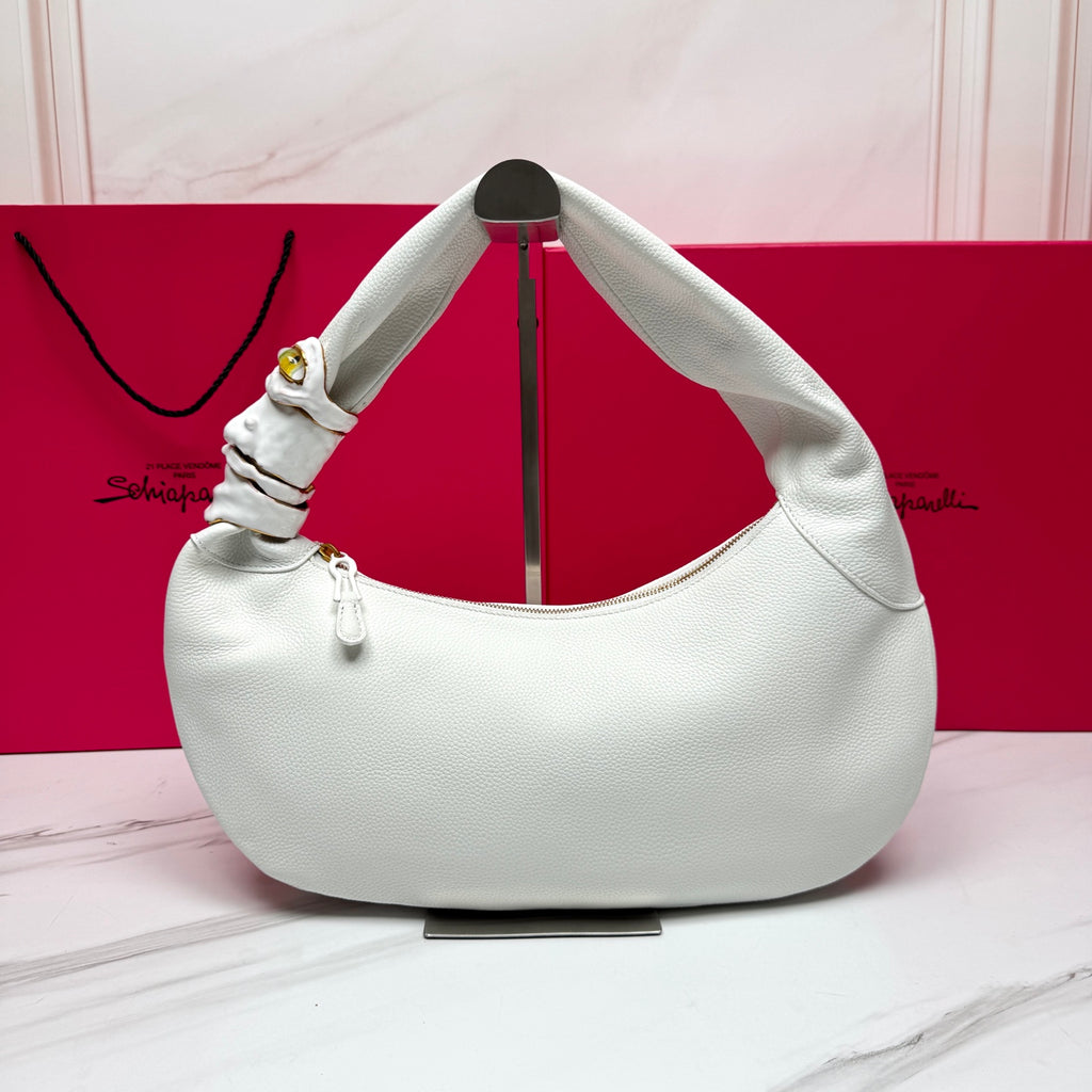 White Soufflé Baguette Bag - 2