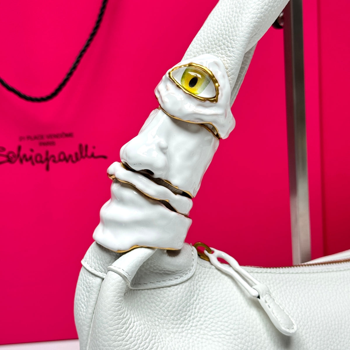 White Soufflé Baguette Bag - 6