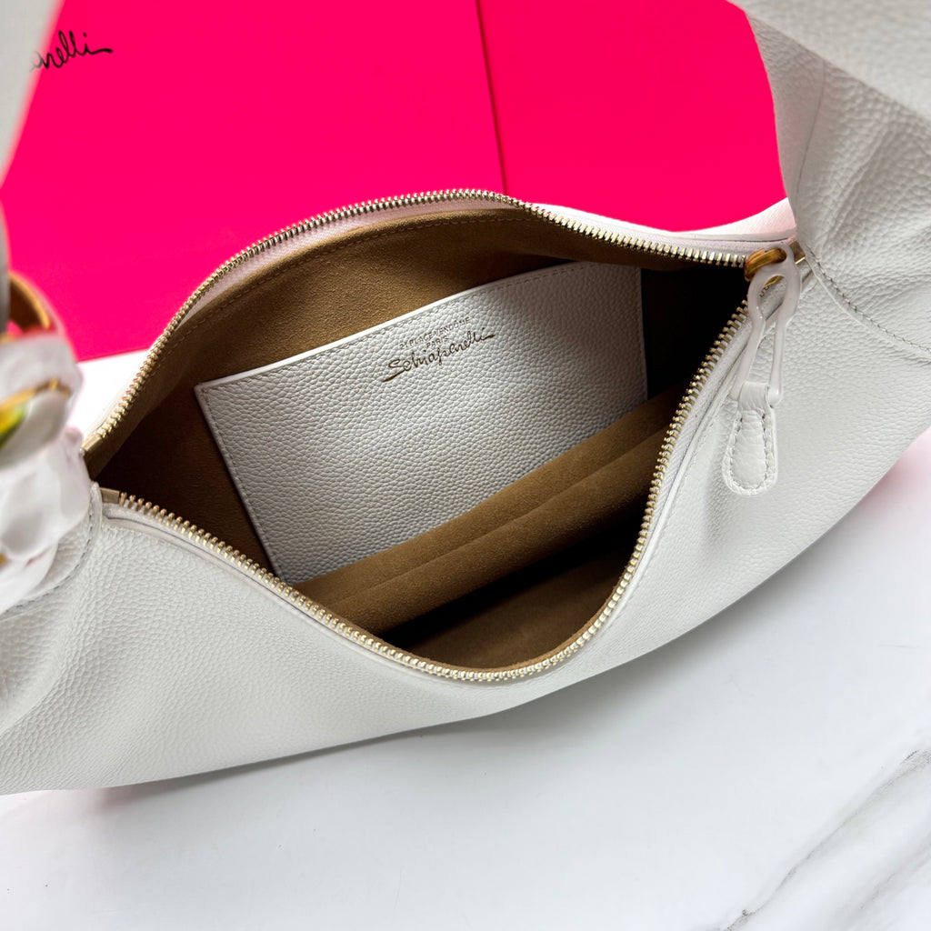 White Soufflé Baguette Bag - 9